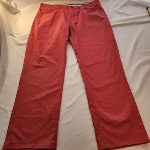 Peter Millar Pima Cotton Dress Pants Cape Red‎ Flat Front Size 38